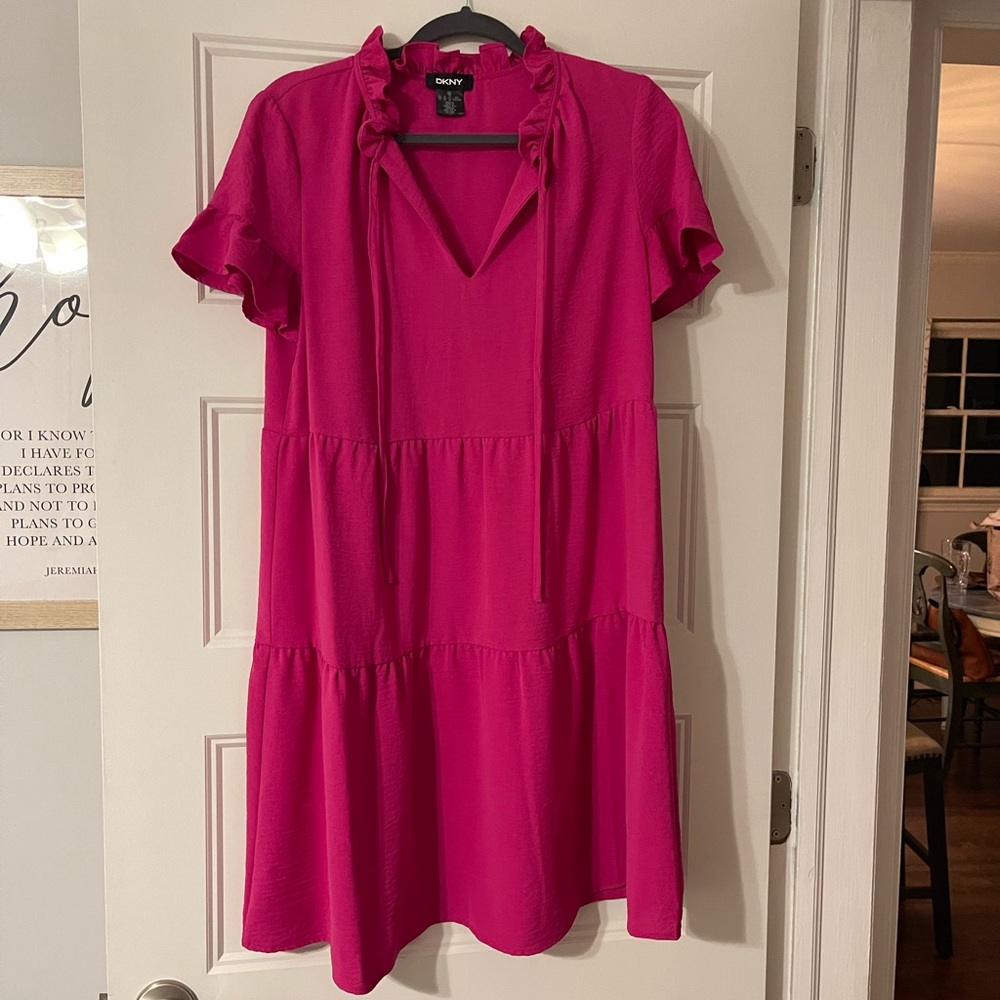 Pink tiered dress